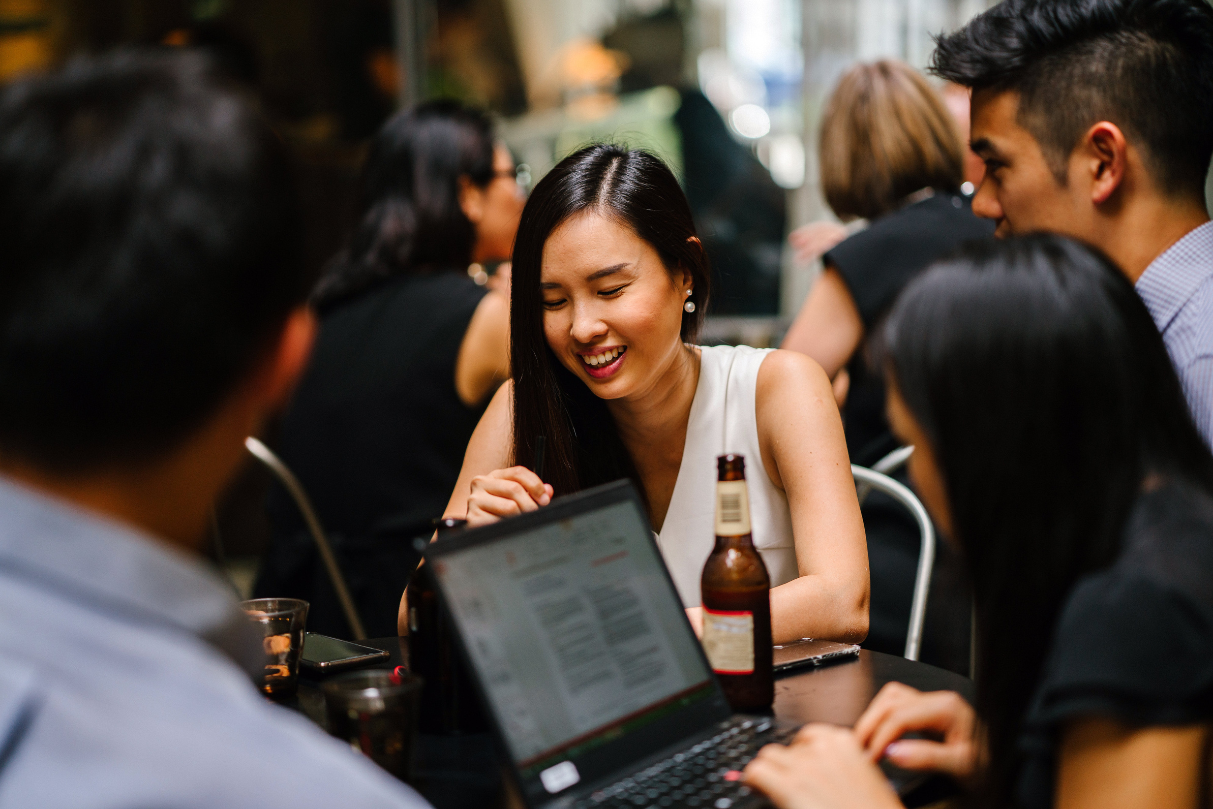 People meeting in the restaurant 